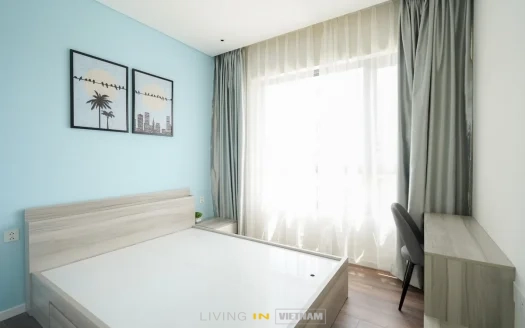 ID: 1765 | Diamond Island: Fully furnished 3-bedroom apartment for lease in Bora Tower (117 m², 10th floor)