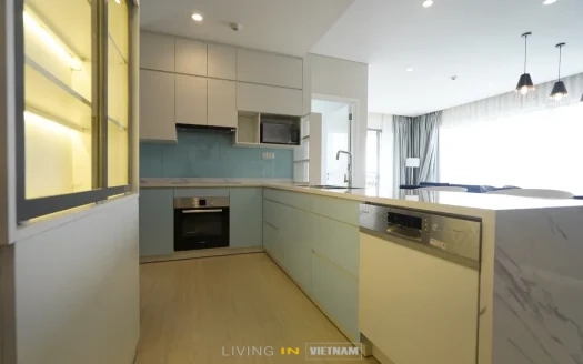 ID: 1765 | Diamond Island: Fully furnished 3-bedroom apartment for lease in Bora Tower (117 m², 10th floor)