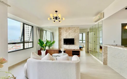 ID: 2595 | Luxury 2-bedroom apartment at Masteri Thao Dien – T3, 21st floor, 72 m² with panoramic Saigon River views